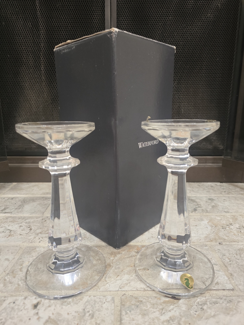 NEW 2 Waterford Illuminology Dual Purpose 8" Pillar Candle Holders Candlesticks